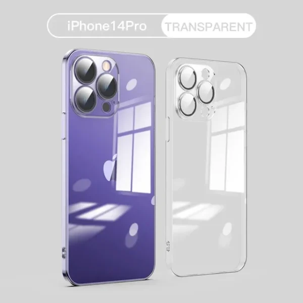 Electroplating TPU transparent phone case for iPhone 16, Apple 15 with lens film, 14 Pro anti drop protective cover, 13 - Image 6