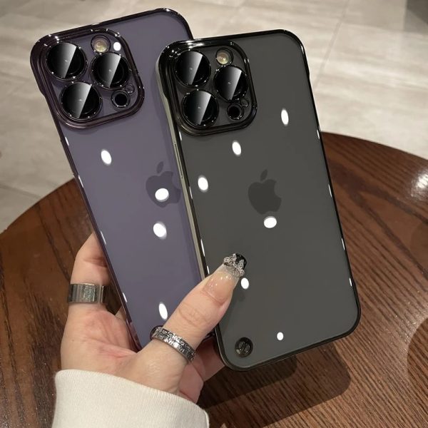 Suitable for iPhone 16 phone case ultra-thin electroplated frameless Apple 15 Promax protective case 14 transparent new model - Image 2