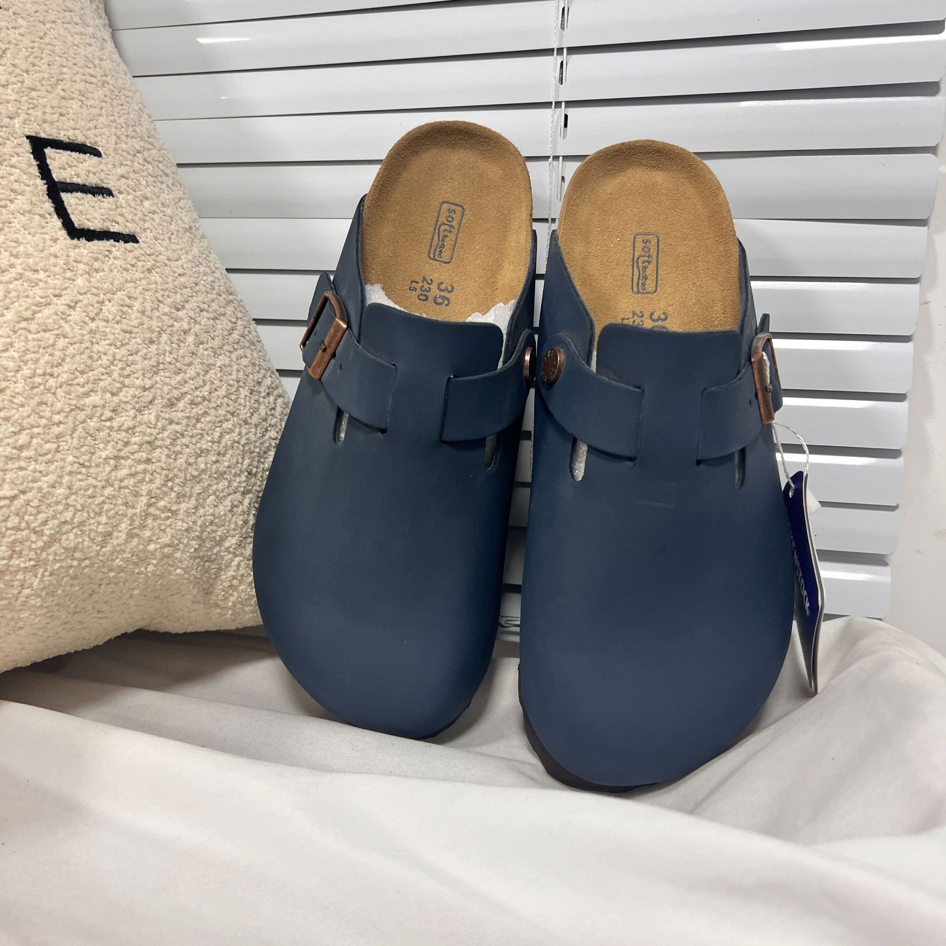 Genuine Leather Round Toe Hidden Heel Closed-Toe Sandals for Women Autumn and Winter Outdoor Wear BK Shoes - Image 18