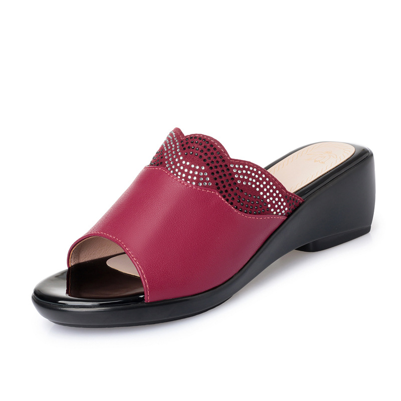Women's Sandals High Heel Waterproof Platform Thick Sole Casual Shoes Plus Size 43 - Image 9