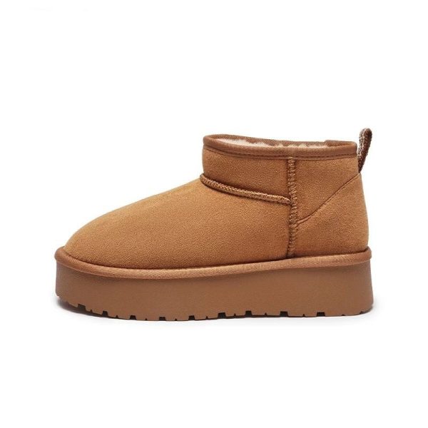 Thick velvet waterproof sponge cake short tube height increasing cotton shoes - Image 8