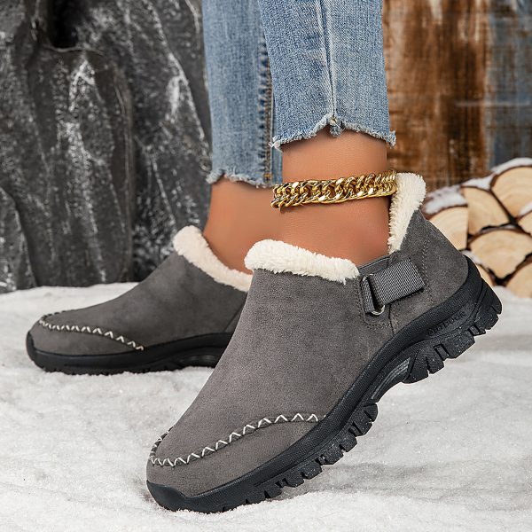 Outdoor snow boots with low cut lightweight and plush cotton tow - Image 2