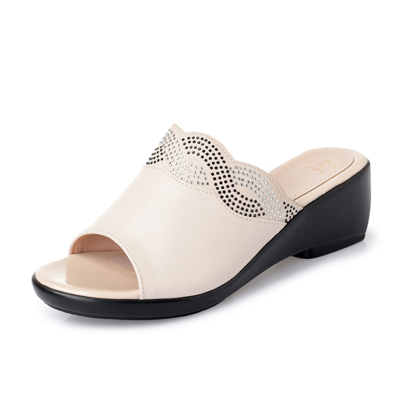 Women's Sandals High Heel Waterproof Platform Thick Sole Casual Shoes Plus Size 43 - Image 8