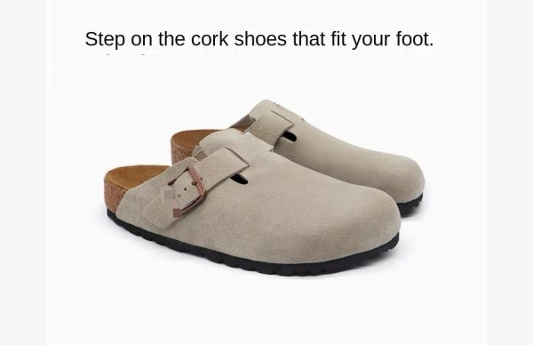 Genuine Leather Round Toe Hidden Heel Closed-Toe Sandals for Women Autumn and Winter Outdoor Wear BK Shoes - Image 9