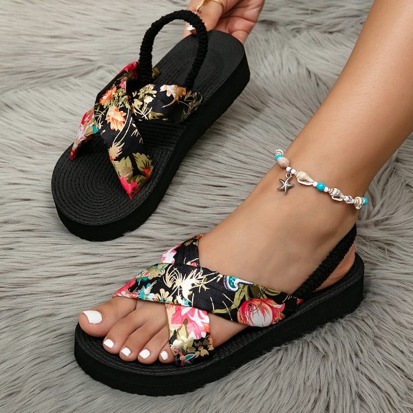 Cross-border European and American Style Women's Sandals New Fashionable Outdoor Wear Small Size Height-increasing Flat Heel Thick Sole Sandals Summer - Image 4