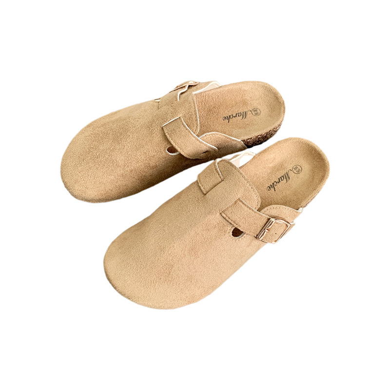 Thick-soled Half-drag Retro Unique Lazy Outdoor Unisex Slip-on Closed-toe Sandals - Image 5