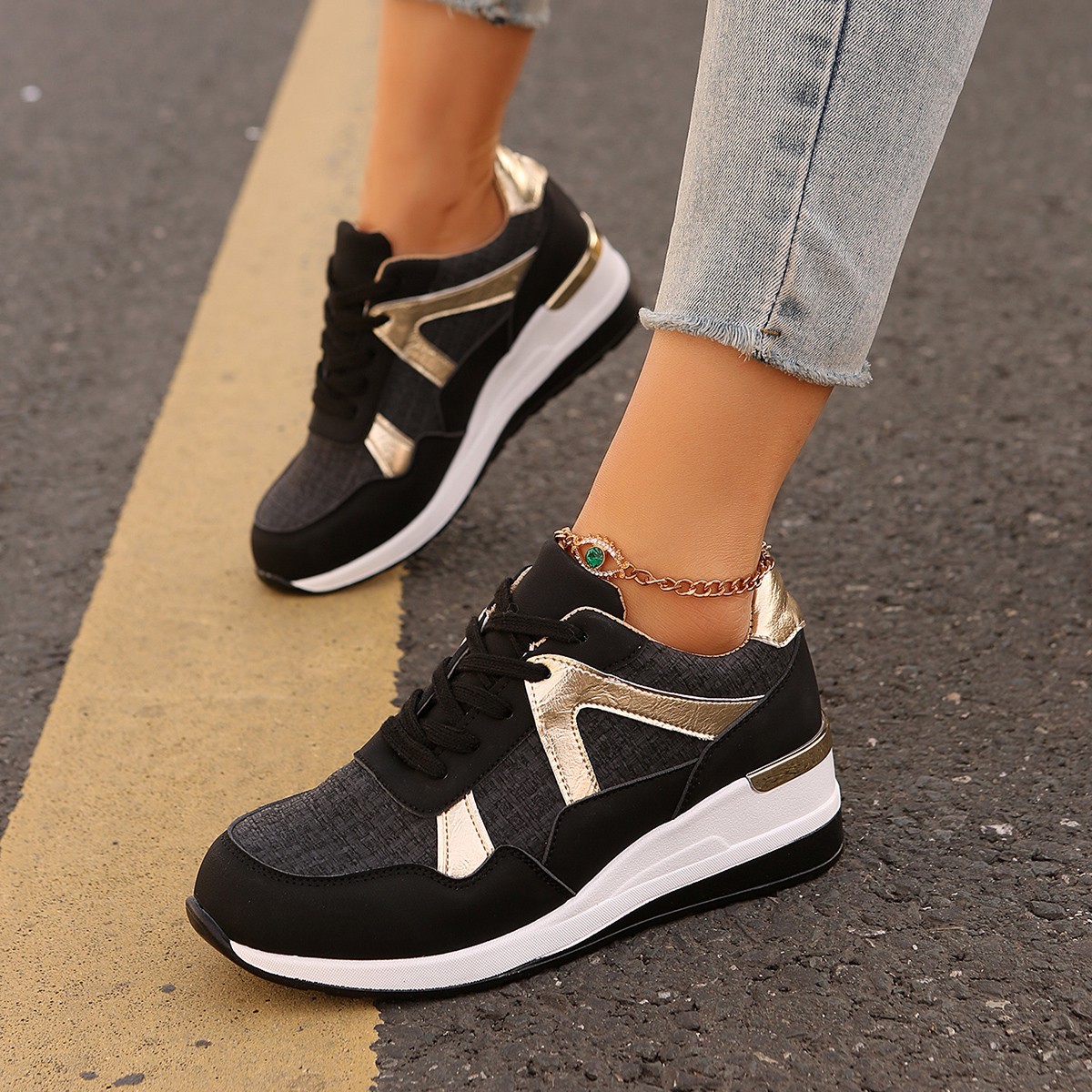 Plus Size Round Toe Retro Sports Shoes for Women Spring and Autumn Fashion New Thick Sole Casual Women's Shoes - Image 5