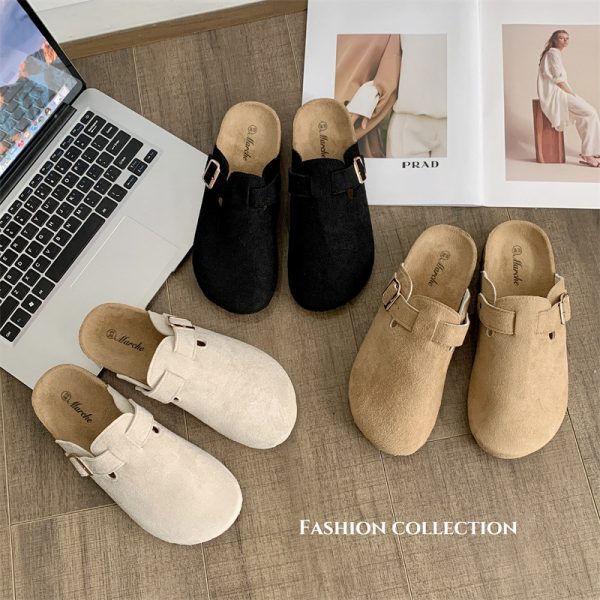 Thick-soled Half-drag Retro Unique Lazy Outdoor Unisex Slip-on Closed-toe Sandals - Image 3