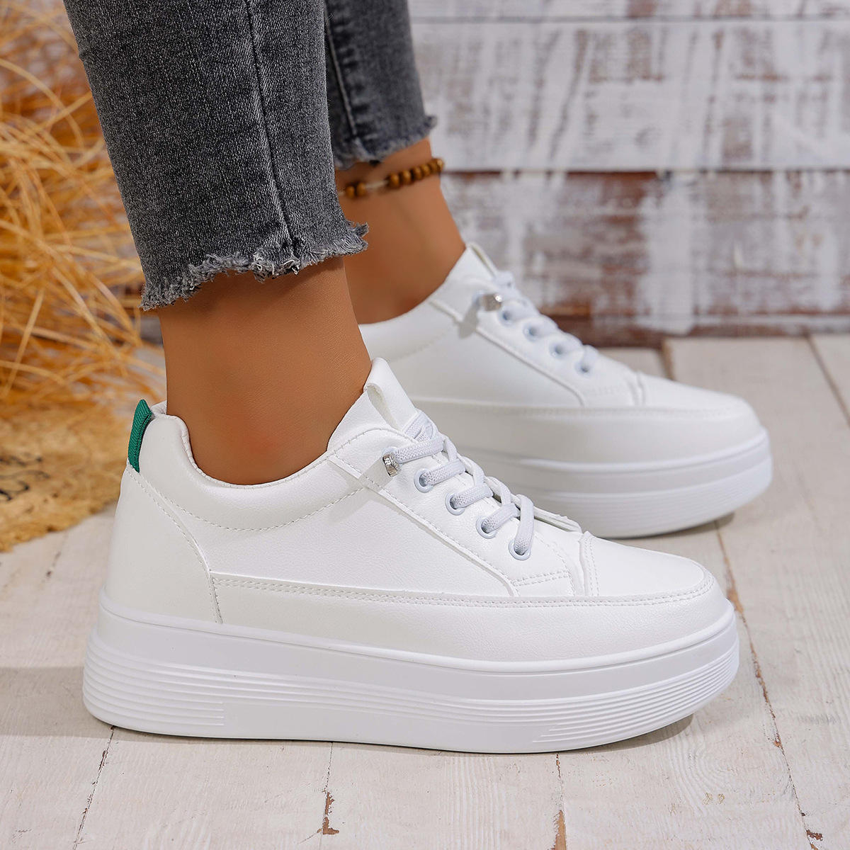 Thick soled height increasing board shoes - Image 5