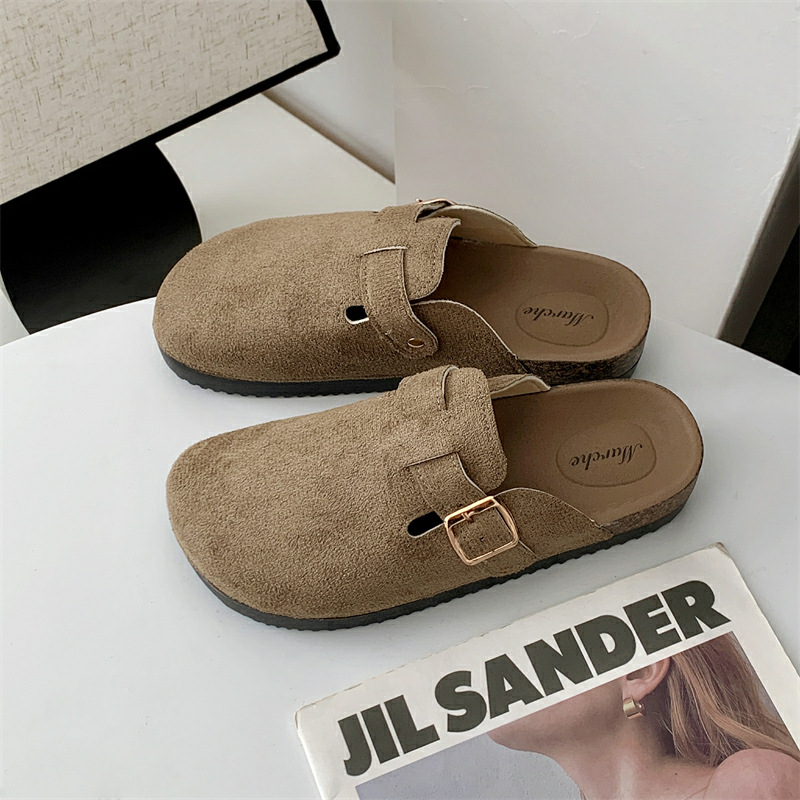 Thick-soled Half-drag Retro Unique Lazy Outdoor Unisex Slip-on Closed-toe Sandals - Image 9