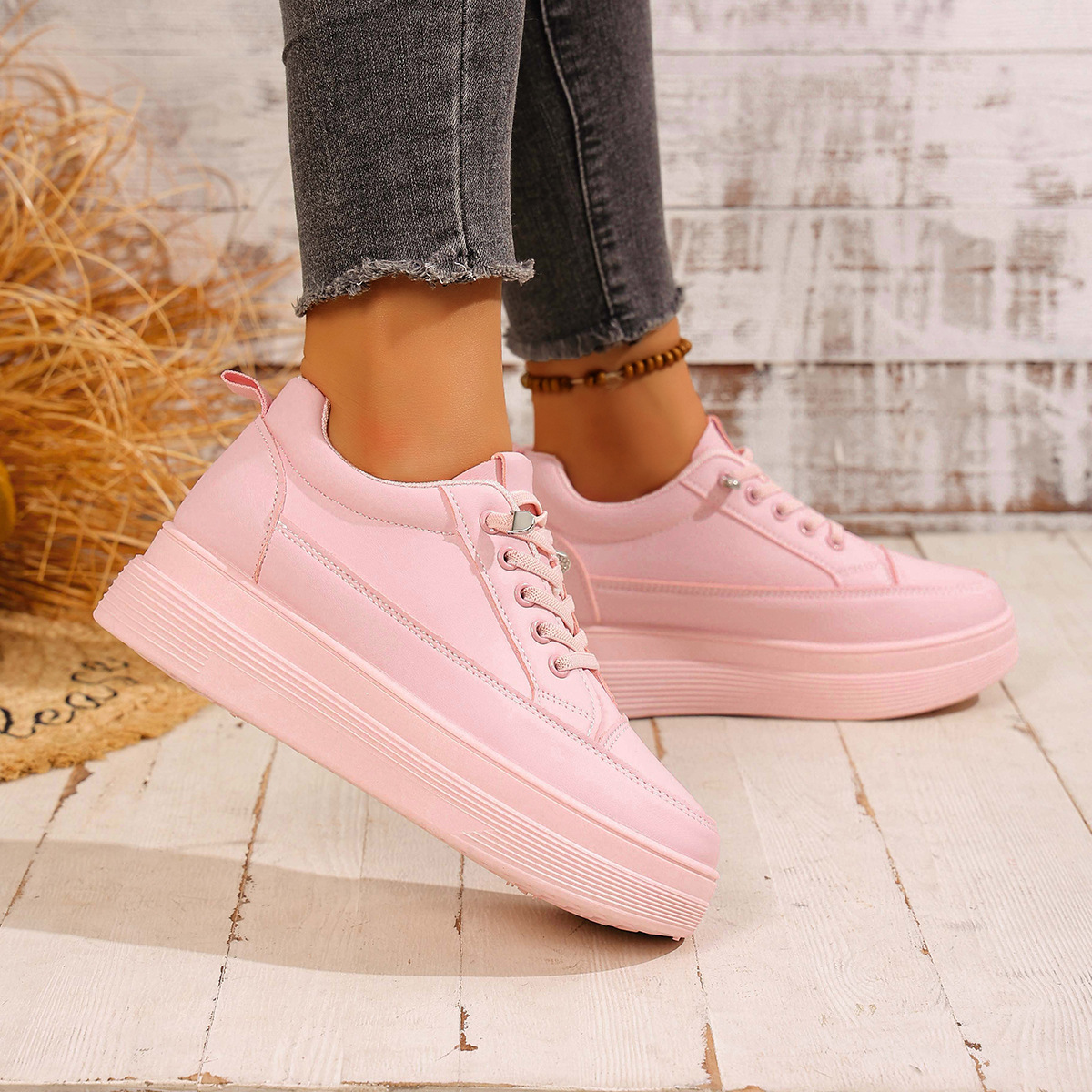 Thick soled height increasing board shoes - Image 6