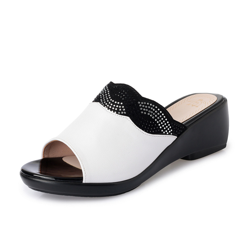 Women's Sandals High Heel Waterproof Platform Thick Sole Casual Shoes Plus Size 43 - Image 6