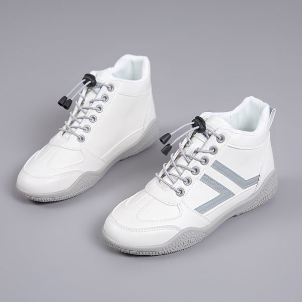 Mid top soft soled white shoes fashionable shoes anti slip and wear-resistant sports shoes for women - Image 6
