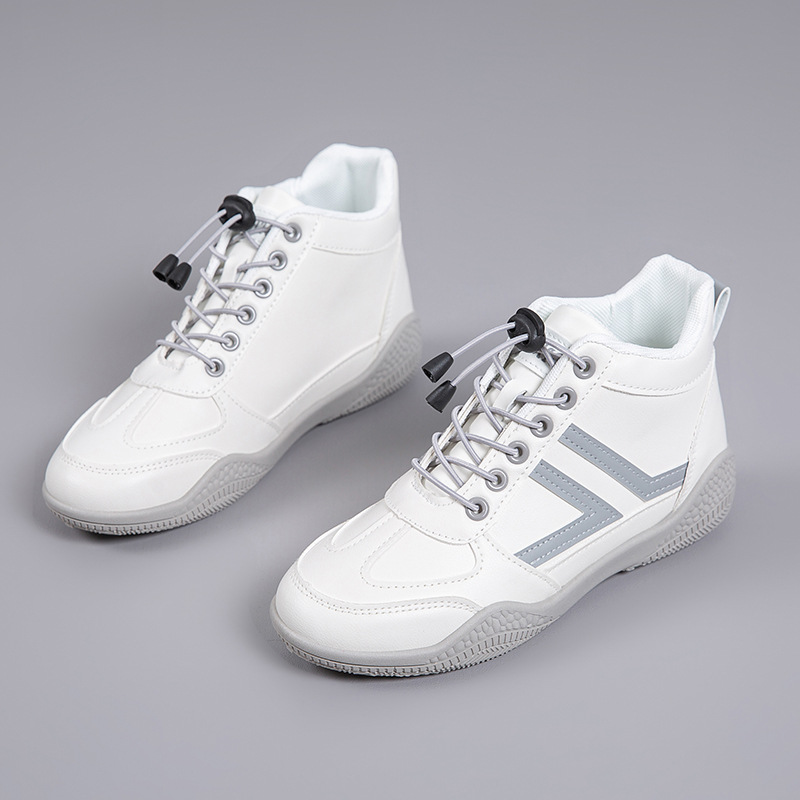 Mid top soft soled white shoes fashionable shoes anti slip and wear-resistant sports shoes for women - Image 6