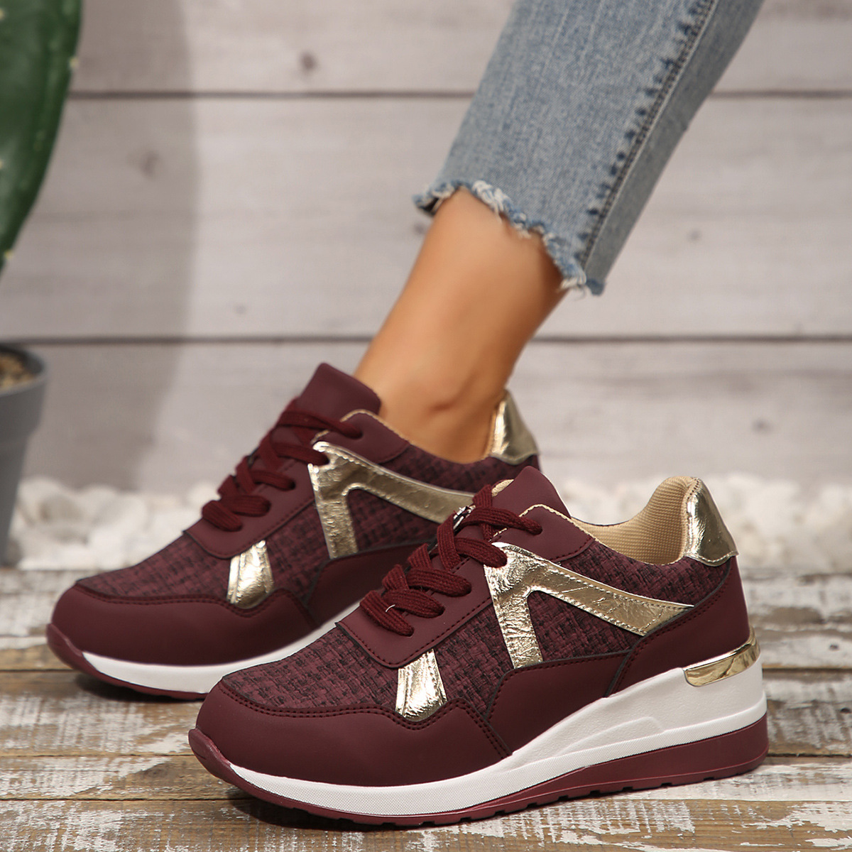 Plus Size Round Toe Retro Sports Shoes for Women Spring and Autumn Fashion New Thick Sole Casual Women's Shoes - Image 9