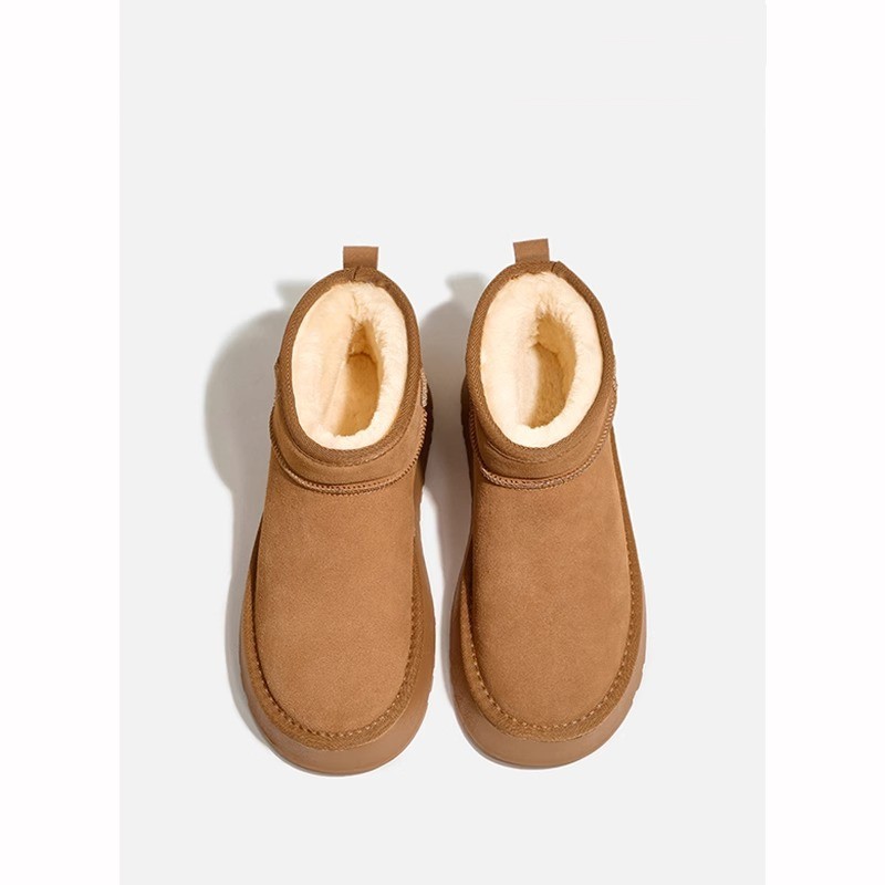 Thick velvet waterproof sponge cake short tube height increasing cotton shoes - Image 4