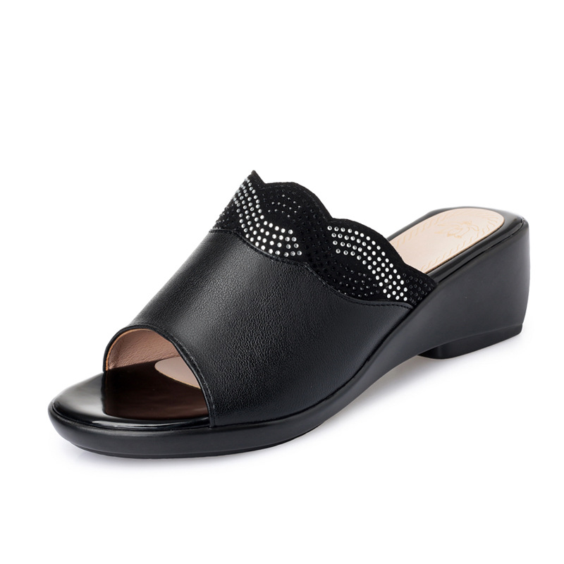 Women's Sandals High Heel Waterproof Platform Thick Sole Casual Shoes Plus Size 43 - Image 7