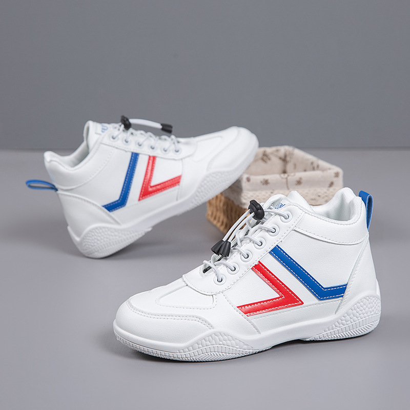 Mid top soft soled white shoes fashionable shoes anti slip and wear-resistant sports shoes for women - Image 3