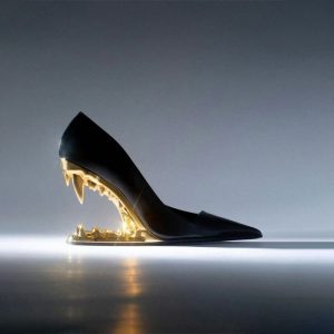Irregular Heel Women's Super High Heel Shoes Metal Shallow Mouth Single Shoe Boots