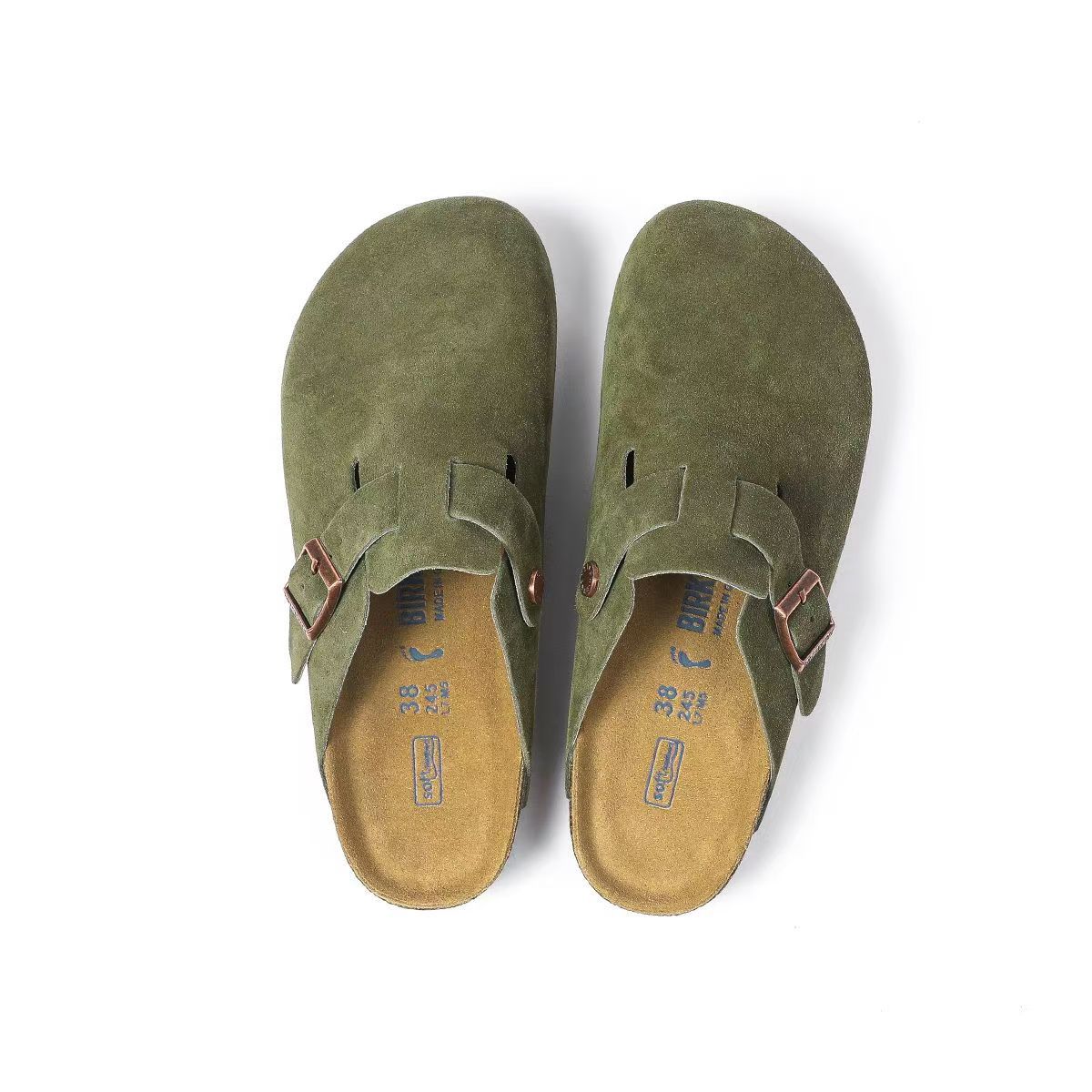 Genuine Leather Round Toe Hidden Heel Closed-Toe Sandals for Women Autumn and Winter Outdoor Wear BK Shoes - Image 21