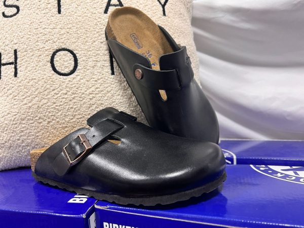 Genuine Leather Round Toe Hidden Heel Closed-Toe Sandals for Women Autumn and Winter Outdoor Wear BK Shoes - Image 16