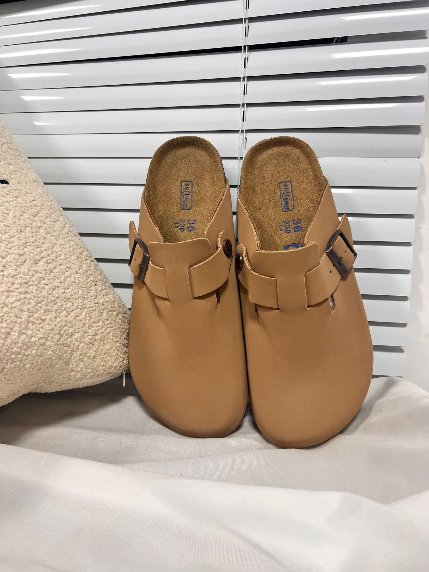 Genuine Leather Round Toe Hidden Heel Closed-Toe Sandals for Women Autumn and Winter Outdoor Wear BK Shoes - Image 17