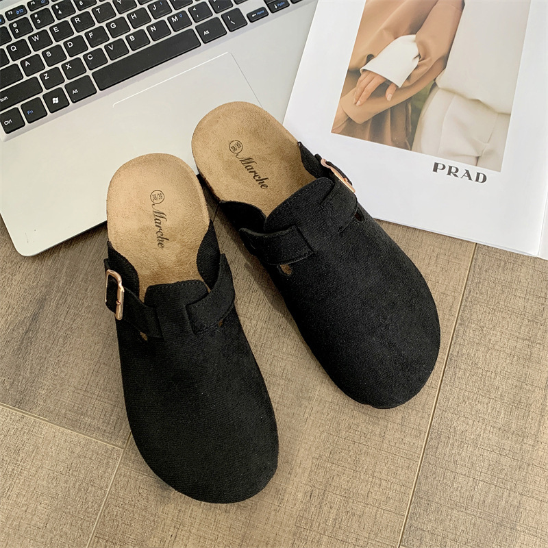 Thick-soled Half-drag Retro Unique Lazy Outdoor Unisex Slip-on Closed-toe Sandals - Image 6
