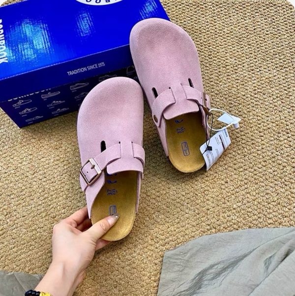 Genuine Leather Round Toe Hidden Heel Closed-Toe Sandals for Women Autumn and Winter Outdoor Wear BK Shoes - Image 19
