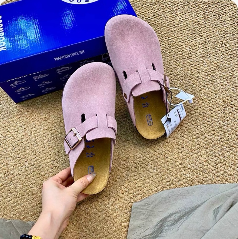 Genuine Leather Round Toe Hidden Heel Closed-Toe Sandals for Women Autumn and Winter Outdoor Wear BK Shoes - Image 19