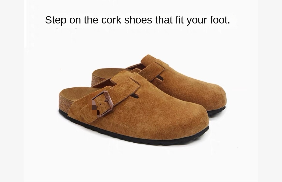 Genuine Leather Round Toe Hidden Heel Closed-Toe Sandals for Women Autumn and Winter Outdoor Wear BK Shoes - Image 8
